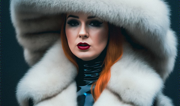Stable Diffusion Render of Karen Gillan in a Fur Coat