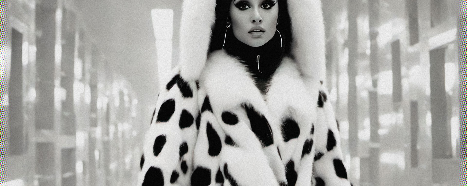 Stable Diffusion Render of Ariana Grande in a Fur Coat