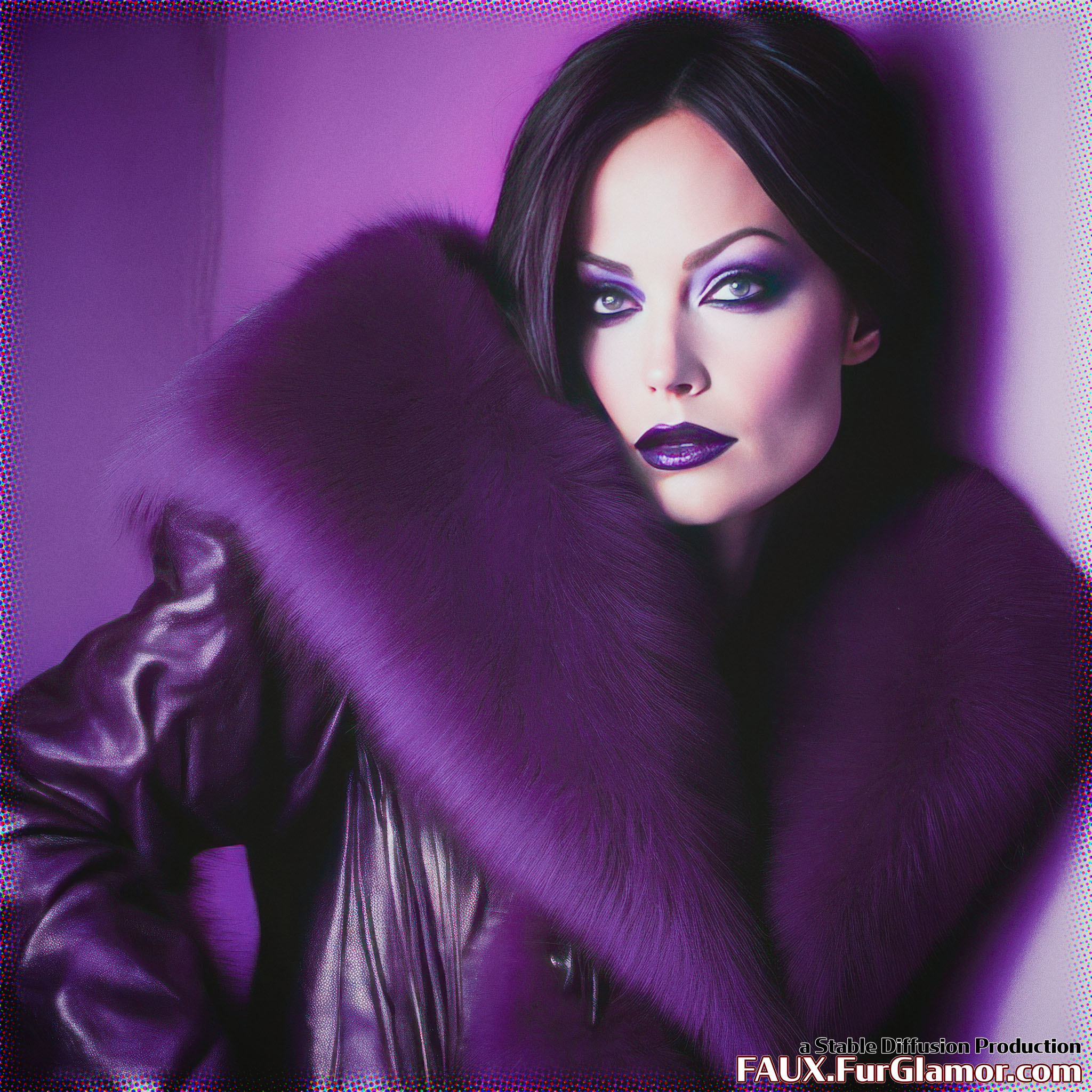 Stable Diffusion Render of Olivia Wilde in a Fur Coat