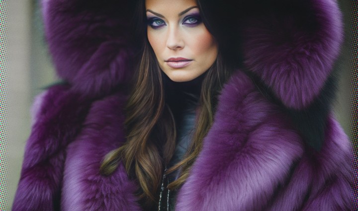 Stable Diffusion Render of Olivia Wilde in a Fur Coat