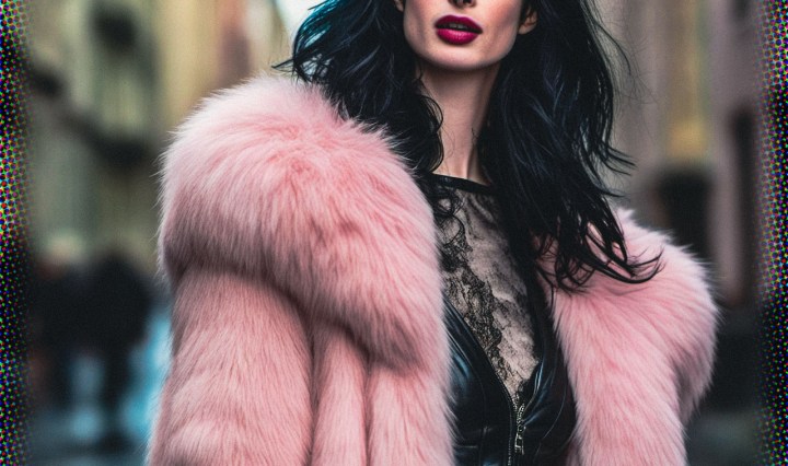 Stable Diffusion Render of Krysten Ritter in a Fur Coat