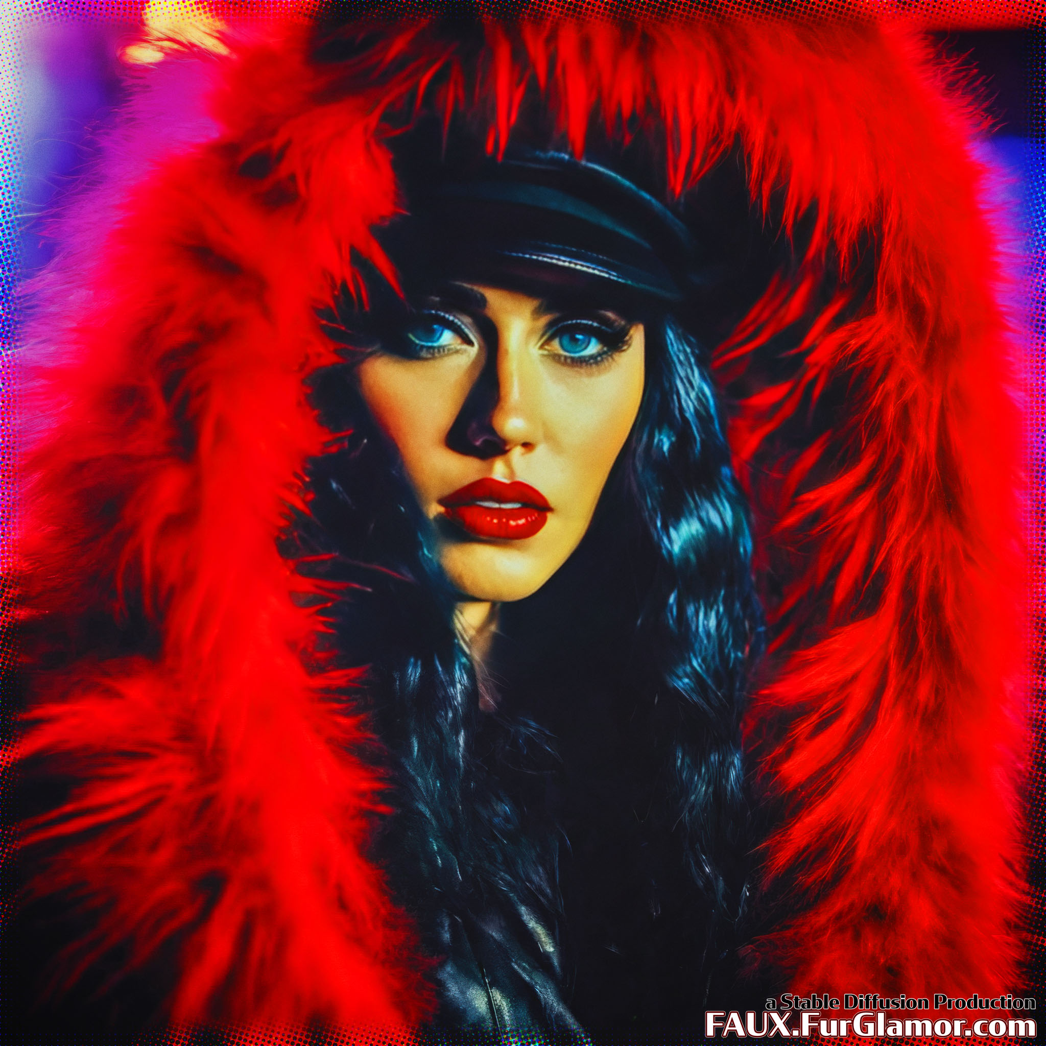 Stable Diffusion Render of Miley Cyrus in a Fur Coat