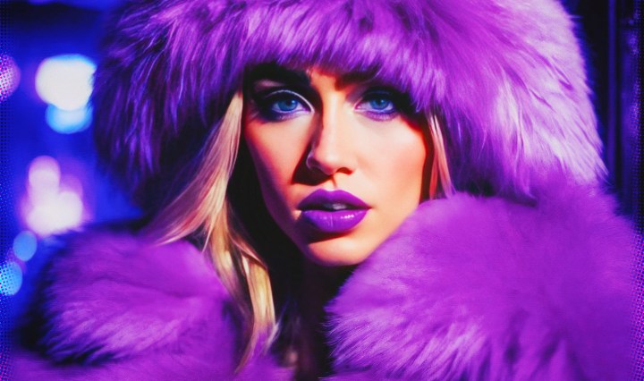 Stable Diffusion Render of Miley Cyrus in a Fur Coat