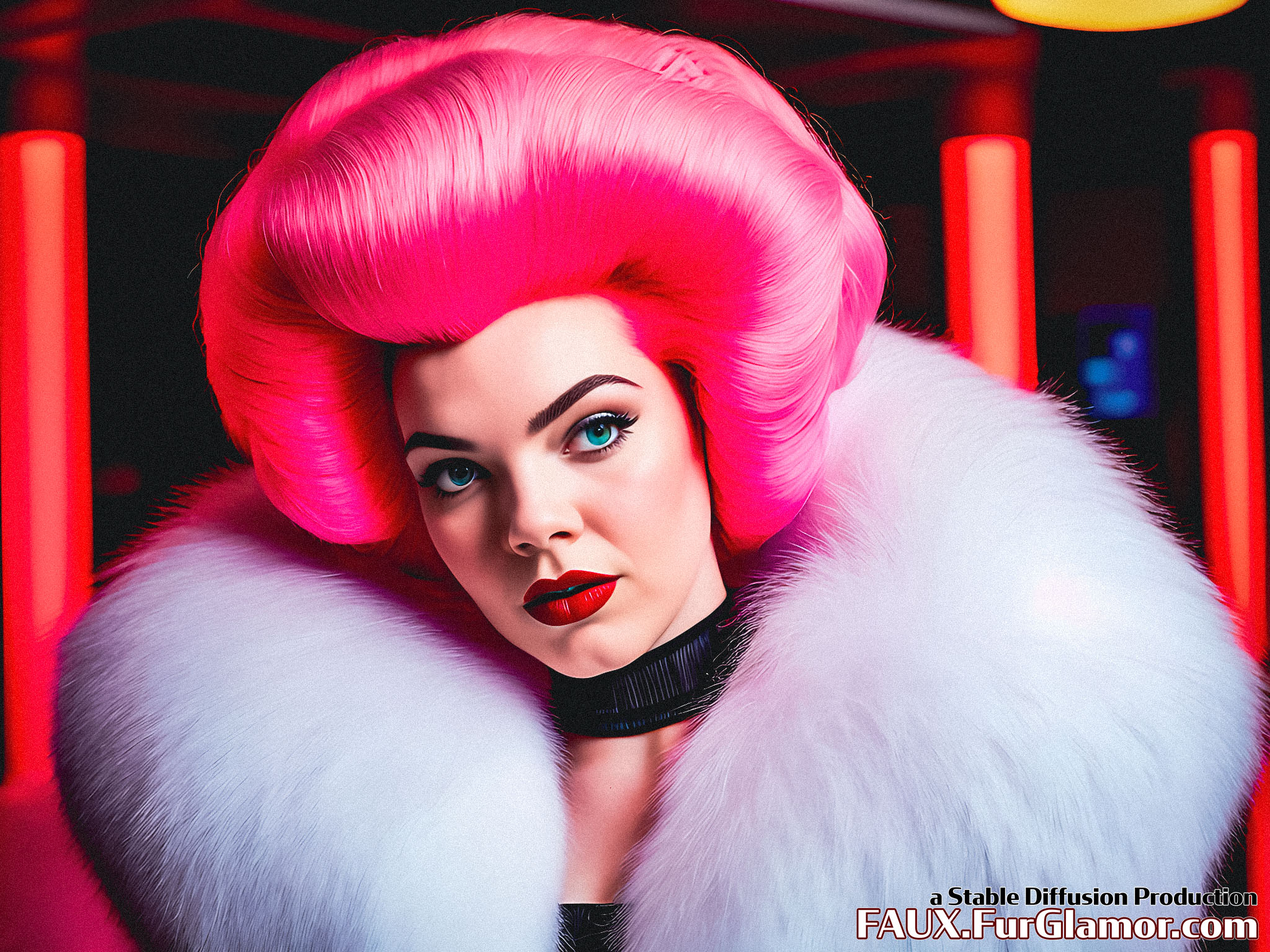Stable Diffusion Render of Anya Taylor-Joy in a Fur Coat