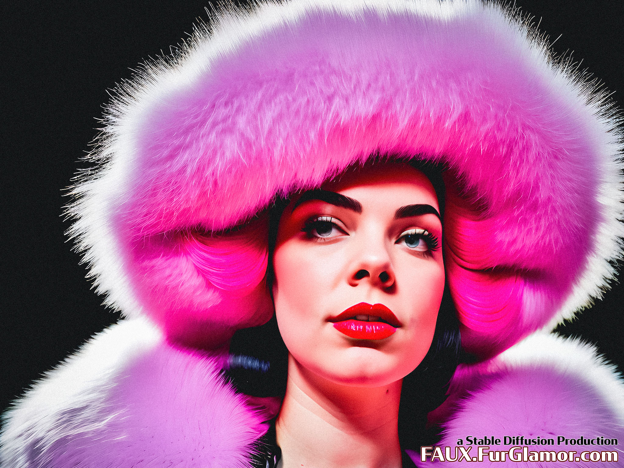 Stable Diffusion Render of Anya Taylor-Joy in a Fur Coat