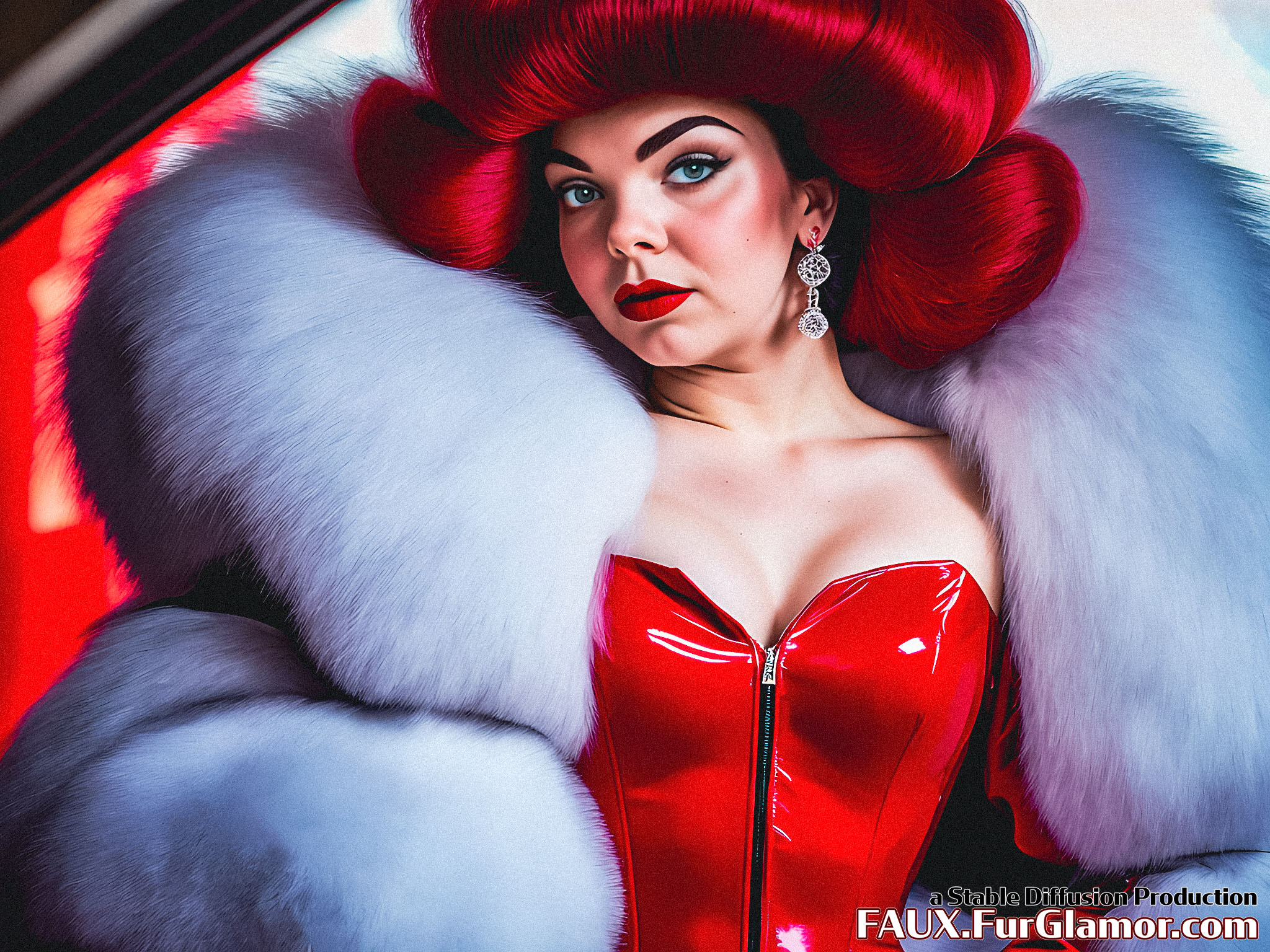 Stable Diffusion Render of Anya Taylor-Joy in a Fur Coat