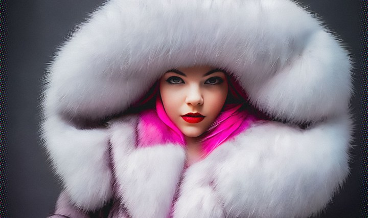Stable Diffusion Render of Anya Taylor-Joy in a Fur Coat