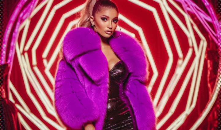 Stable Diffusion Render of Ariana Grande in a Fur Coat