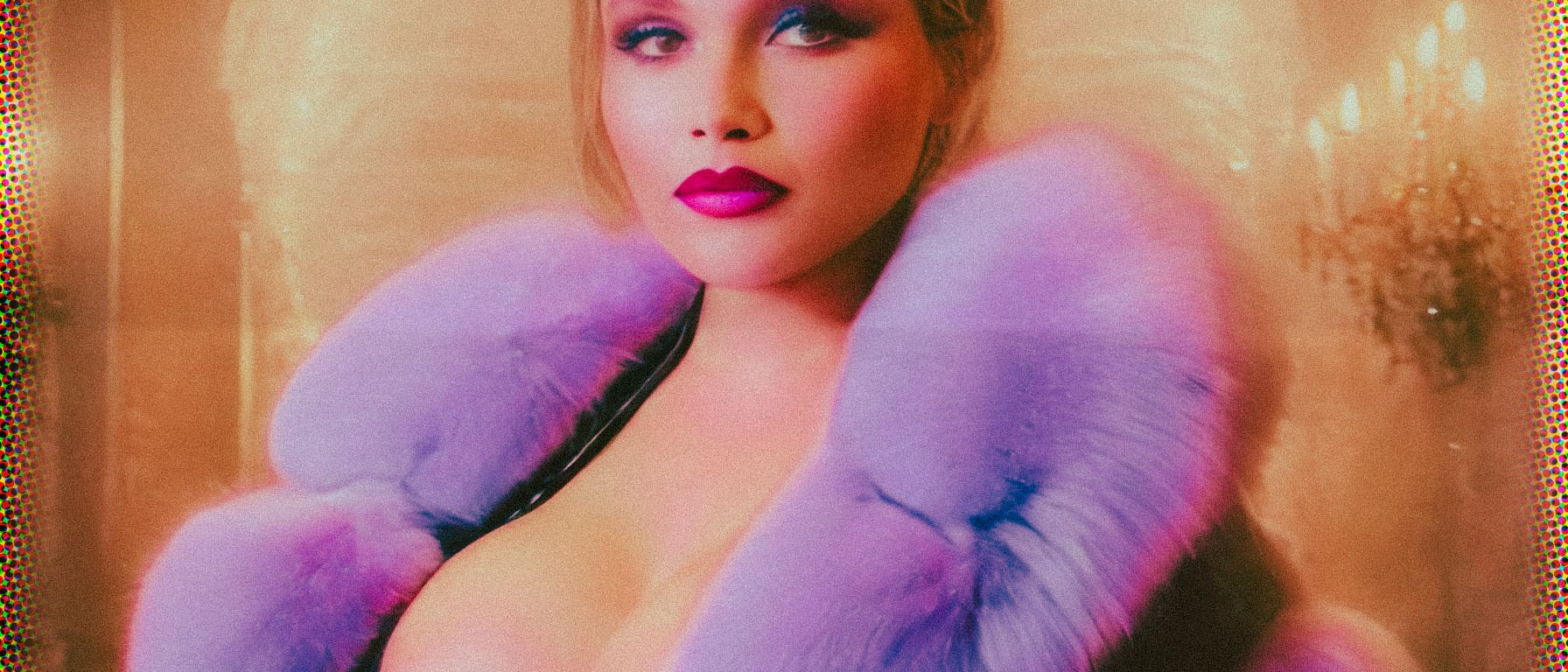 Stable Diffusion Render of Florence Pugh in a Fur Coat