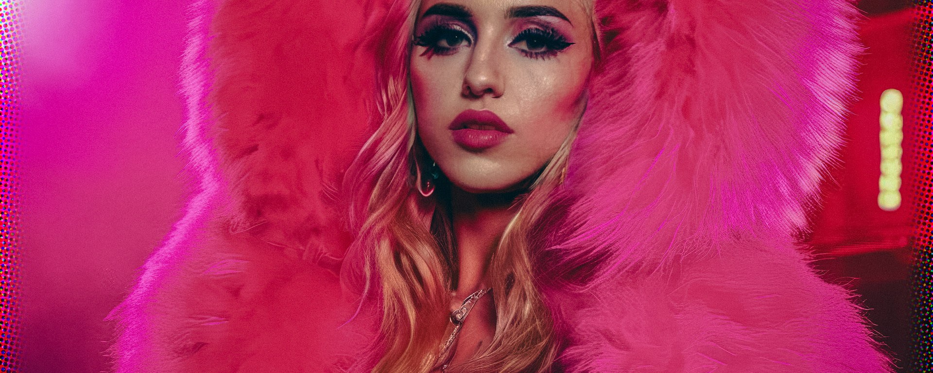 Stable Diffusion Render of Miley Cyrus in a Fur Coat